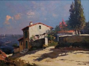 4. lecke 2. festővideó 30 x 40-es tájkép (7 mediterrán kép festése)