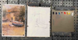 7. lecke 5. festővideó 40 x 30-as tájkép (7 mediterrán épületkép festése)