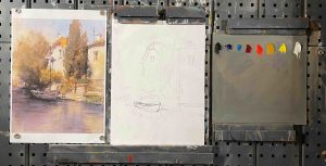 8. lecke 6. festővideó 40 x 30-as tájkép (7 mediterrán épületkép festése)