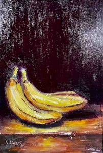 24. lecke 4. csendéletfestő tanulmány videó, banán festése (másodrendű színek varázsa)