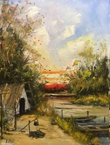 5. lecke 3. festővideó 30 x 40-es tájkép (7 tanyás kép festése)