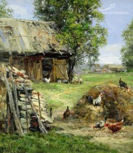 4. lecke 2. festővideó 30 x 40-es tájkép (7 tanyás kép festése)