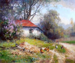 7. lecke 5. festővideó 50 x 40-es tájkép (7 tanyás kép festése)