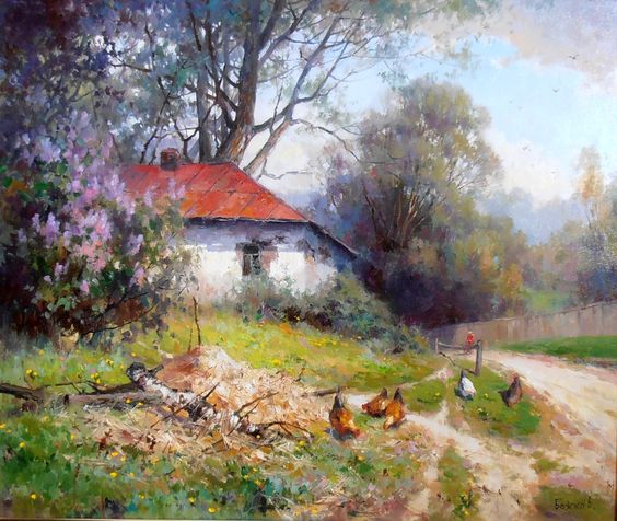 7 db.Tanyás tájkép festése online festészeti videósorozat - Image 7