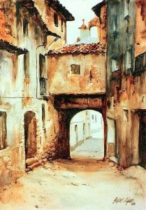 4. lecke 2. festővideó 30 x 40-es tájkép (7 mediterrán épületkép festése)