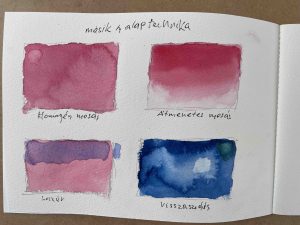 13. lecke  A második 4 akvarell alaptechnika, videó  (Akvarell kezdő)