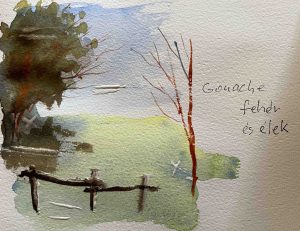 22. lecke  festés gyakorlat 4. videó  (Akvarell kezdő)