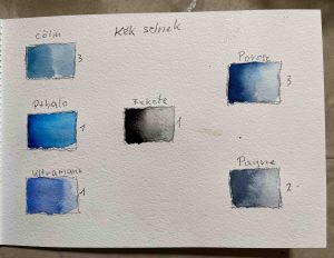 8. lecke  A kék színek a tájképfestésben (Akvarell tájkép)