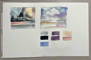 24. lecke A felhők ábrázolása (Akvarell tájkép)