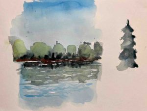 18. lecke  A víz ábrázolása, bemutató (Akvarell tájkép)