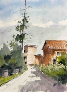 5. lecke 3. festővideó (Mediterrán Akvarell táj 5 db. Videó)