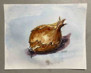 20. lecke Hagyma ábrázolása (Akvarell 2. Csendélet Festés)