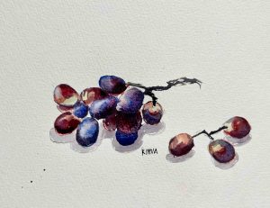 21. lecke Szőlő ábrázolása (Akvarell 2. Csendélet Festés)