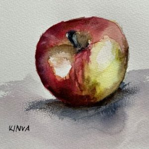 15. lecke Alma festése és gömb forma ábrázolása (Akvarell 2. Csendélet Festés)