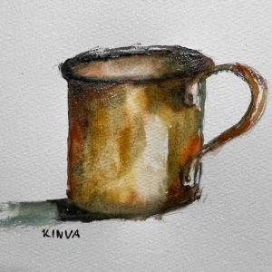 17. lecke Fém poharak, fémek ábrázolása (Akvarell 2. Csendélet Festés)