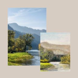 2. Festővideó (Fotóból tájkép Festés)