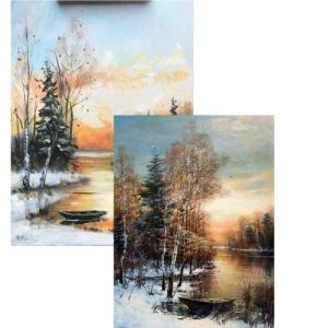 3. Festővideó (Hűsítő Téli tájkép Festés)