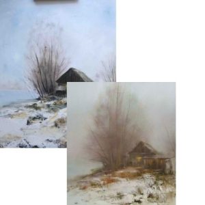 5. Festővideó (Hűsítő Téli tájkép Festés)