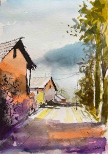 7. lecke 5. képfestő videó (5 db. Akvarell táj)