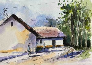 6. lecke 4. képfestő videó (5 db. Akvarell táj)