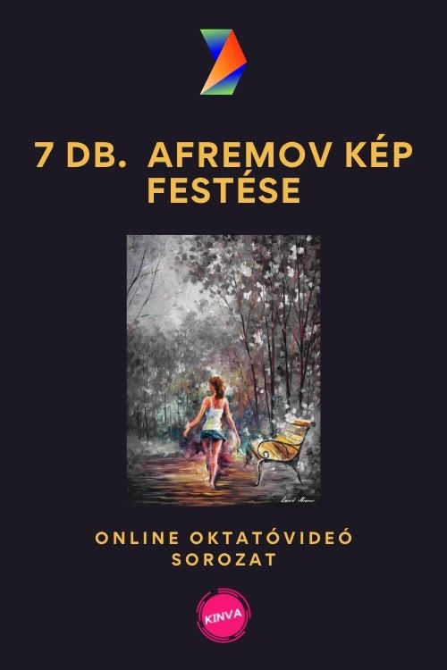 7 db. Afremov Kép Festése Online Videósorozat - Image 2