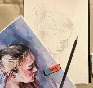 7. lecke négyzetrácsos rajz készítése (Bevezetés a Portréfestésbe)