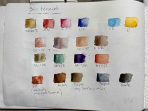 20. lecke Test színek 1. (Akvarell 4. Portréfestés)