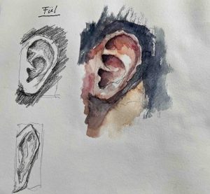 23. lecke Fül festése (Akvarell 4. Portréfestés)