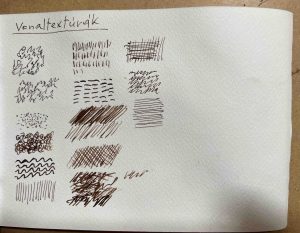 11. lecke  A vonaltextúrák (Rajzolás és Festés Diópáccal)