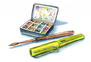 Anyag felszerelés lista a tanfolyamhoz (5 Drámai Akvarell Táj)