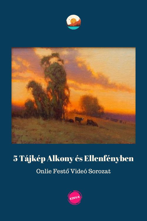 5 Tájkép Festése Akony és ellenfényben Online Oktató Videó Sorozat - Image 7