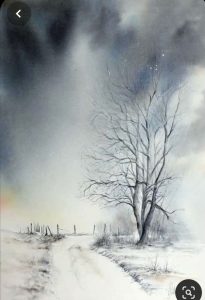 16. lecke: 4. festő videó (Téli Tájak Akvarell)
