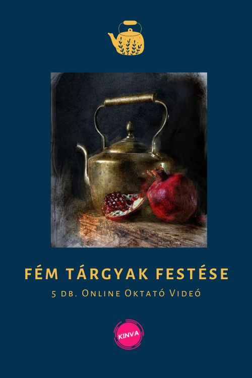 Fém Tárgyak 5 db. Realista Csendélet Festése Online Videó sorozat - Image 7