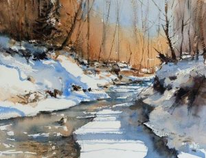 25. lecke: 13. festő videó (Téli Tájak Akvarell)