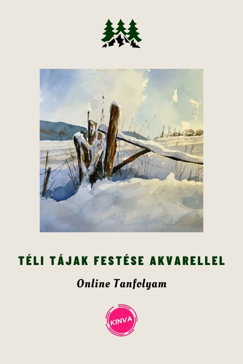 Téli Tájak Festése Akvarellel Online Tanfolyam - Image 17