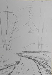 10. lecke 1. videó Csonka “U” alakú kompozíciós minta vázlat (Pasztell 2. Tájkép komp.)