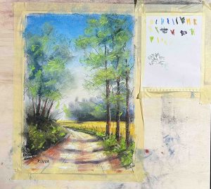 11. lecke 2. videó Csonka “U” alakú kompozíciós festési folyamat (Pasztell 2. Tájkép komp.)