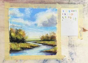 17. lecke 8. videó “S” alakú kompozíciós festési folyamat (Pasztell 2. Tájkép komp.)