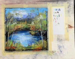 19. lecke 10. videó Kör alakú kompozíciós festési folyamat (Pasztell 2. Tájkép komp.)