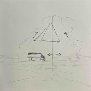 20. lecke 11. videó Háromszög alakú kompozíciós minta vázlat (Pasztell 2. Tájkép komp.)