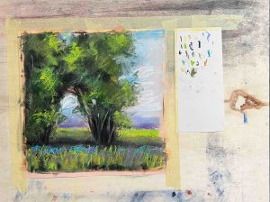 23. lecke 14. videó Alagút alakú kompozíciós festési folyamat (Pasztell 2. Tájkép komp.)