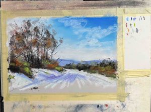 25. lecke 16. videó “L” alakú kompozíciós festési folyamat (Pasztell 2. Tájkép komp.)