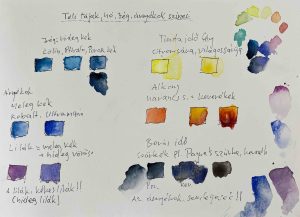 9. lecke A téli színek keverése (Téli Tájak Akvarell)