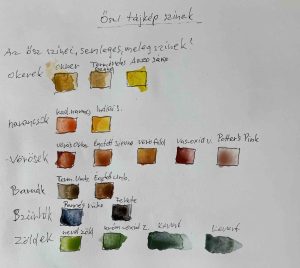 10. lecke Az őszi színek keverése (Téli Tájak Akvarell)