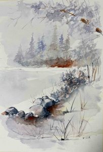 20. lecke: 8. festő videó (Téli Tájak Akvarell)