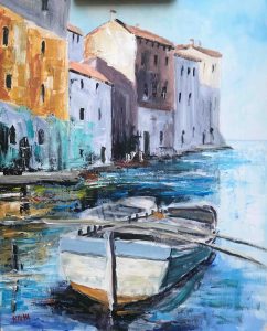 16. lecke: Horvátországi városkép 2. oktató videó (mediterrán tengerparti tájak festése) 