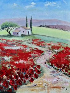 5. lecke: 5. kép festése oktató videó (5 mediterrán villa) 