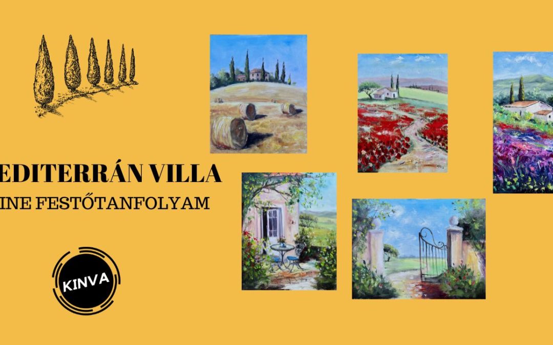 5 db. Mediterrán Villa Tájkép Festő Online Oktató Videó Sorozat