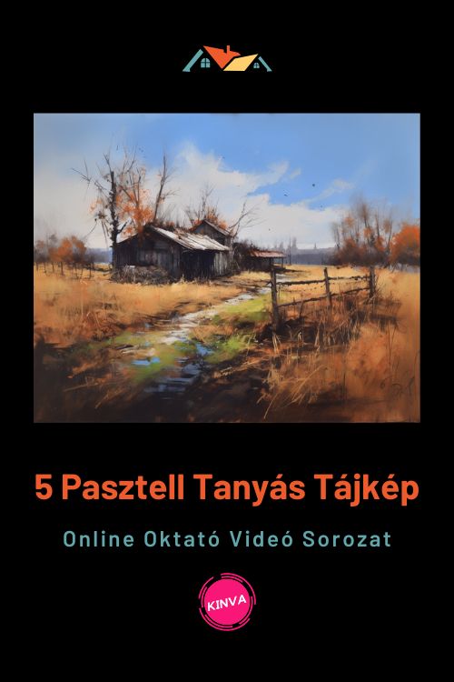 5 Tanyás Pasztell Tájkép Festése Online Oktató Videó Sorozat - Image 7