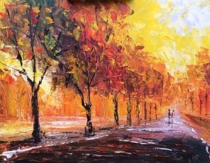 13. lecke 4. festmény festése oktató videó (Afremov technika)